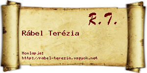 Rábel Terézia névjegykártya